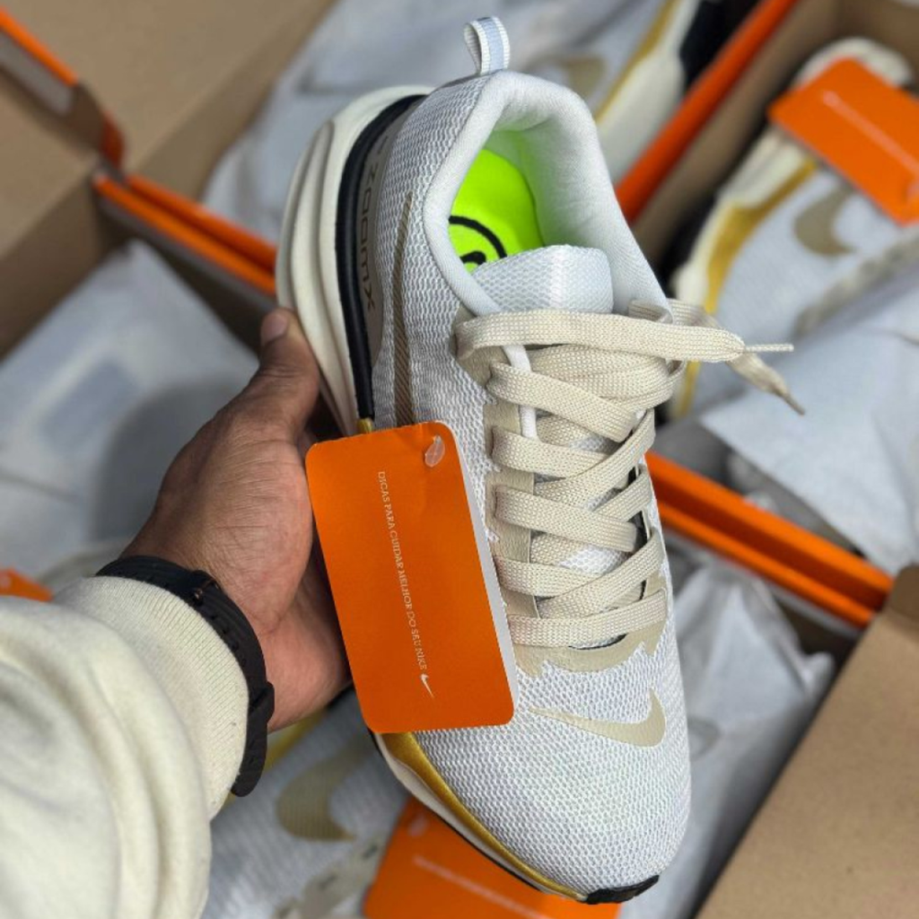 Nike ZoomX - (Linha Premium) x Branco/Dourado