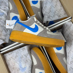 AIR FORCE PLATAFORMA   ESTILO, ALTURA E CONFORTO EM UM SÓ TÊNIS! BRANCO/AZUL