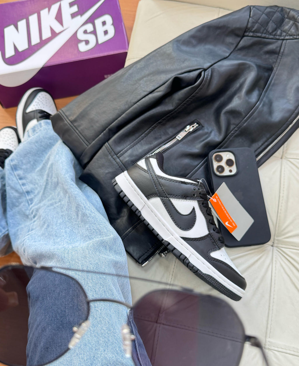 TÊNIS AIR JORDAN LOW 1 PANDA BRANCA PRETA