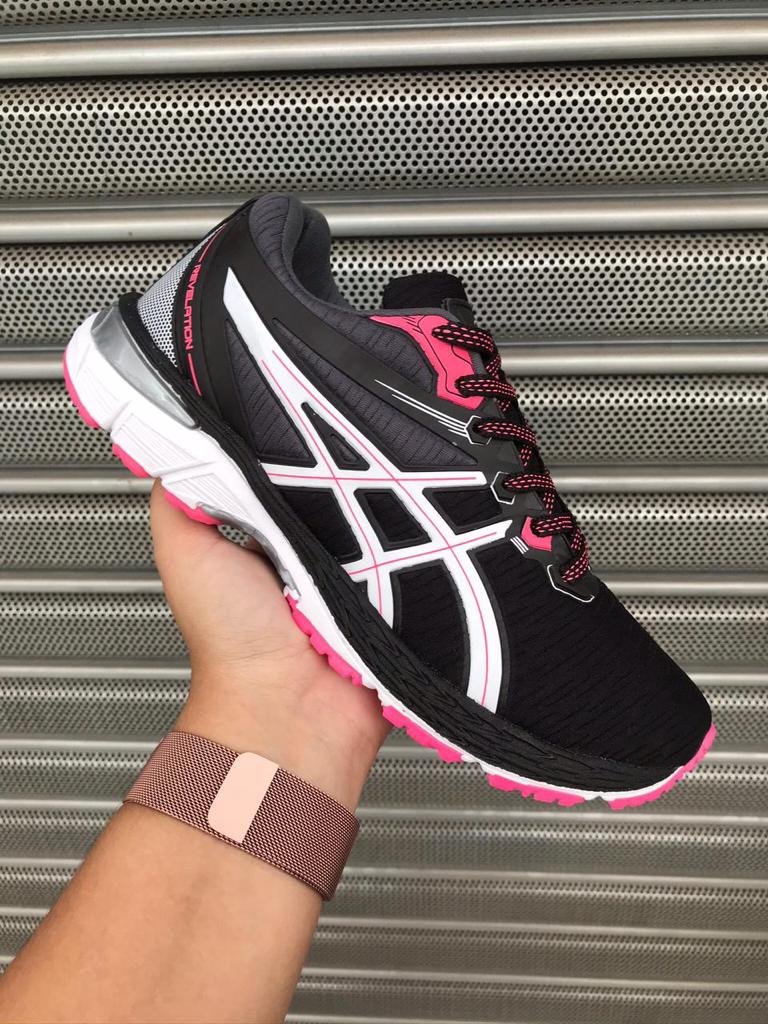 TÊNIS ASICS GEL REVELATION PRETO/ROSA