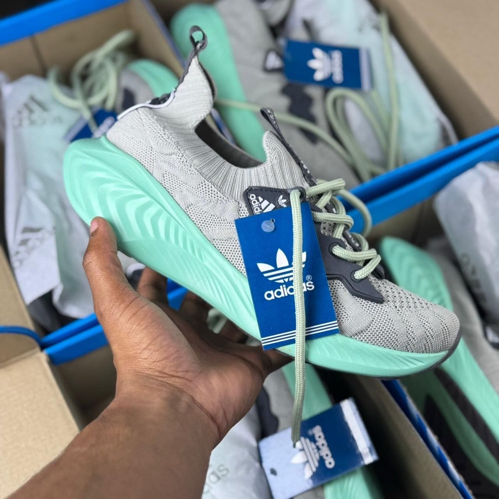 Adidas Kinit EVA   Performance, Conforto e Respirabilidade Total Cinza/Verde Agua