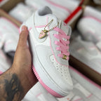 Air Force 1 Sombra  x Branco/Rosa- (Linha Premium)