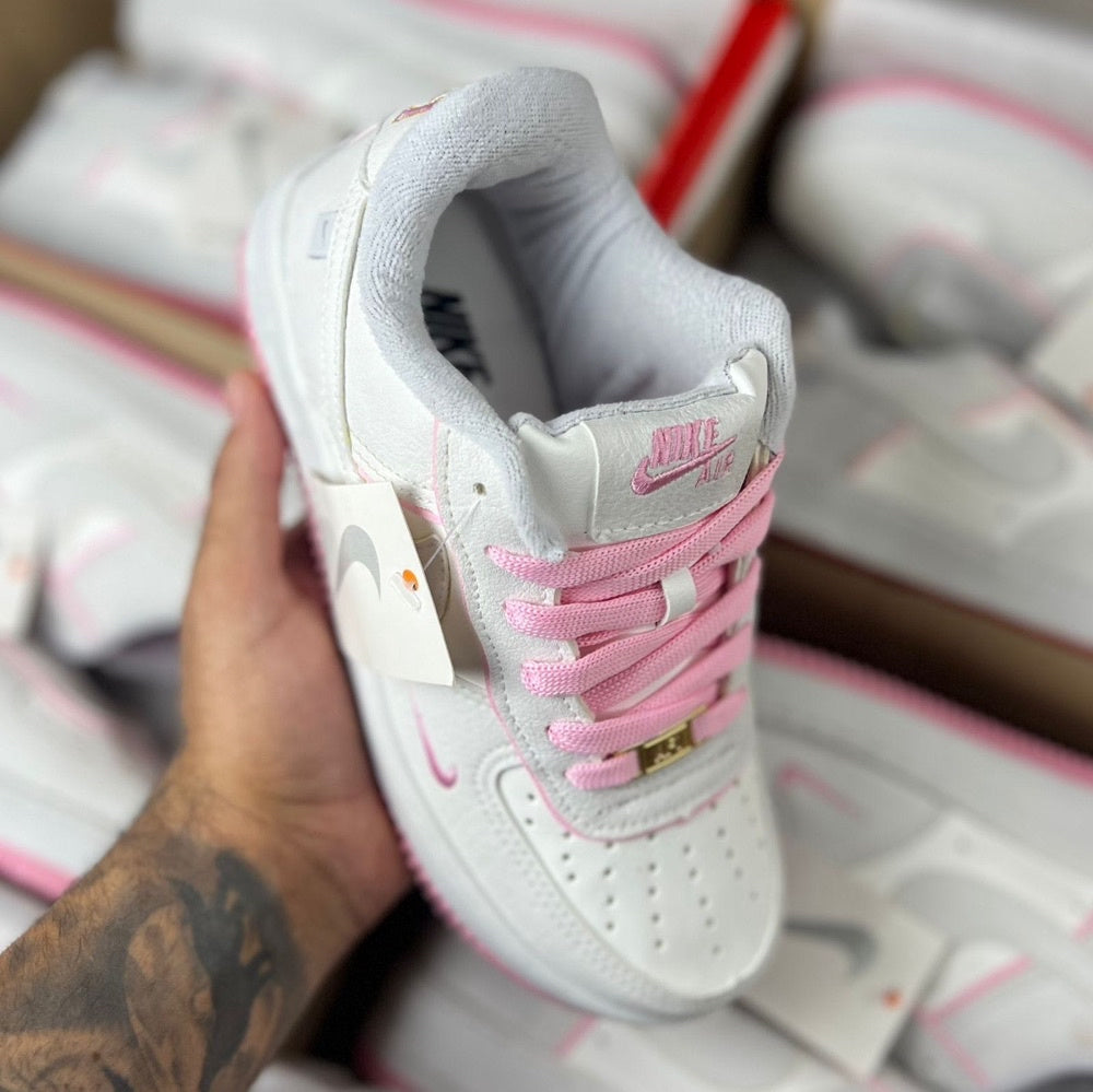Air Force 1 Sombra  x Branco/Rosa- (Linha Premium)