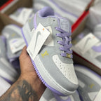 Air Force 1 LV x Branco/Roxo- (Linha Premium)