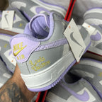 Air Force 1 LV x Branco/Roxo- (Linha Premium)