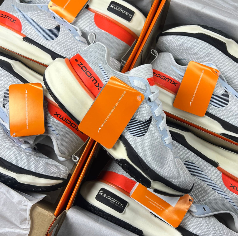 Nike ZoomX 04 - (Linha Premium)x Branco/Laranja.