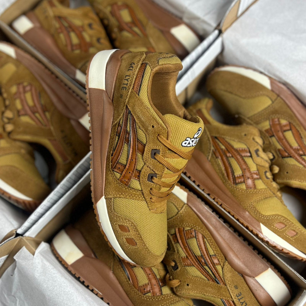 Tênis Masculino Asics Gel-Lyte III x  Caramelo  (Premium em Couro)