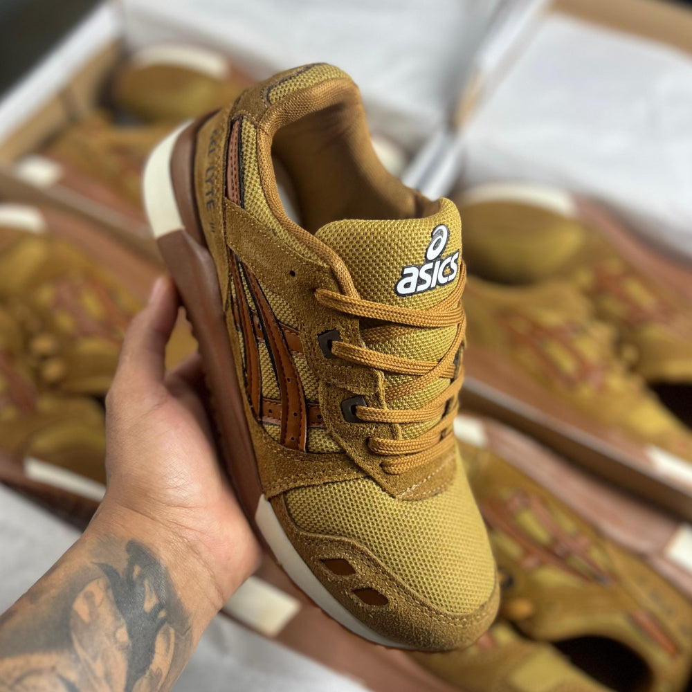 Tênis Masculino Asics Gel-Lyte III x  Caramelo  (Premium em Couro)