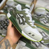 Tênis Masculino Asics Gel-Lyte III x  VERDE MILITAR  (Premium em Couro)