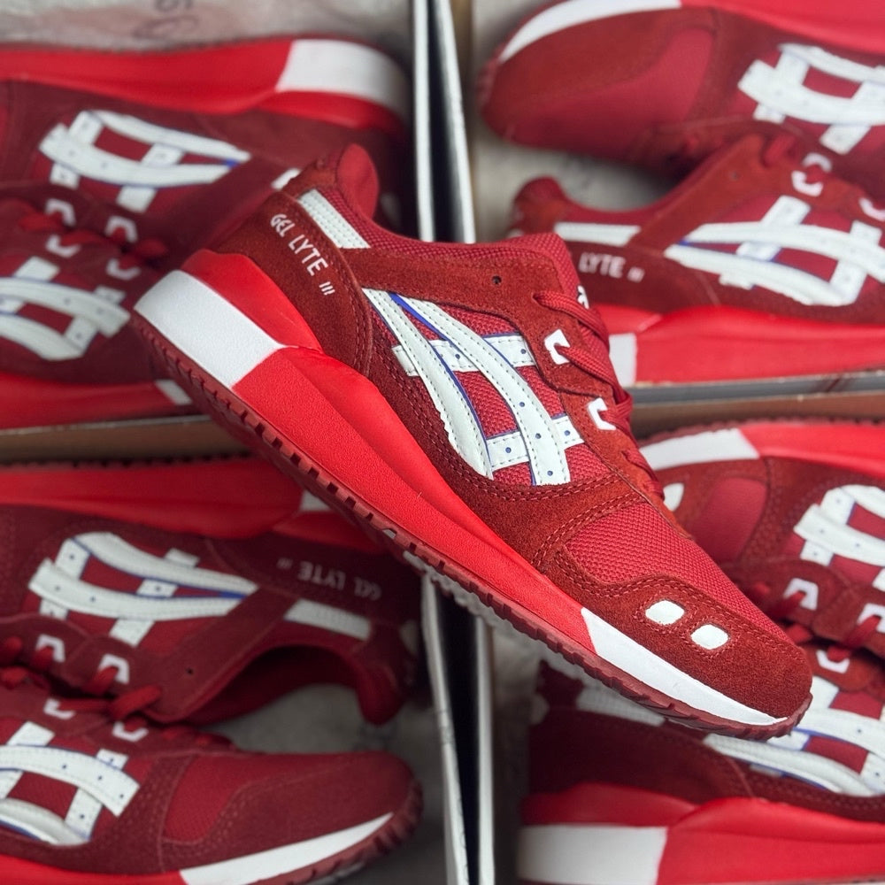 Tênis Masculino Asics Gel-Lyte III X  Vermelho  (Premium em Couro)